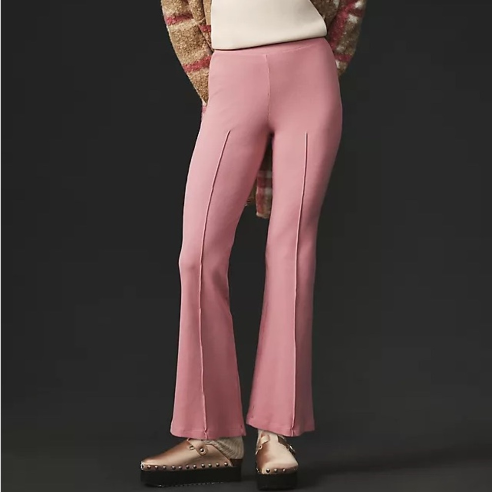 DONNI. The Rib Kick Flare Pants (light pink)